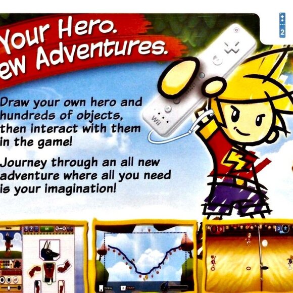 NINTENDO Wii DRAWN TO LIFE THE NEXT CHAPTER with Instruction Book.THQ, Your Hero - Picture 3 of 5